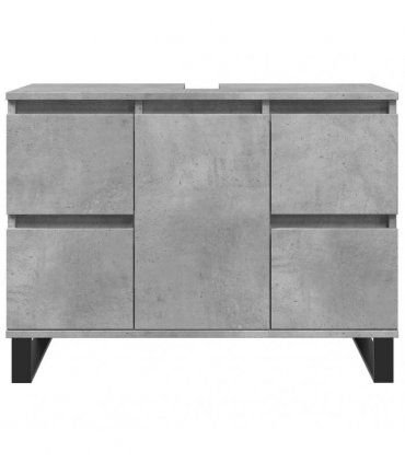 vidaXL Bathroom Sink Cabinet Concrete Grey 80x33x60 cm Engineered Wood