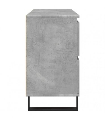 vidaXL Bathroom Sink Cabinet Concrete Grey 80x33x60 cm Engineered Wood