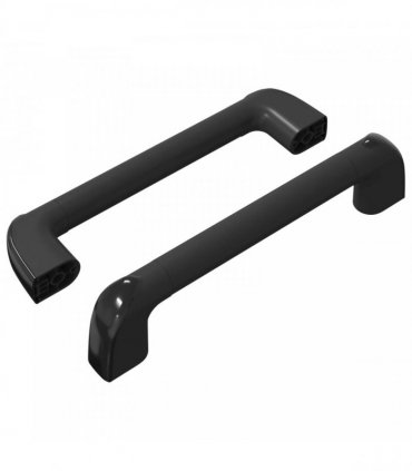 vidaXL Handle Plain 2 pcs Black 380 x 34 x 85 mm Aluminium and PP
