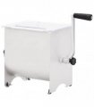 vidaXL Manual Meat Mixer with Lid Silver Stainless Steel