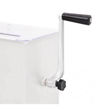 vidaXL Manual Meat Mixer with Lid Silver Stainless Steel