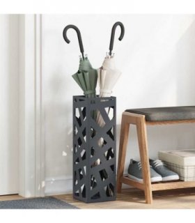vidaXL Rain Umbrella Stand Anthracite 15.5 x 15.5 x 49 cm Steel
