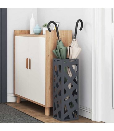 vidaXL Rain Umbrella Stand Anthracite 15.5 x 15.5 x 49 cm Steel