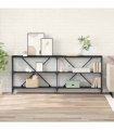 vidaXL Console Table Black Oak 180 x 30 x 75 cm Engineered Wood