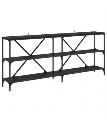 vidaXL Console Table Black Oak 180 x 30 x 75 cm Engineered Wood