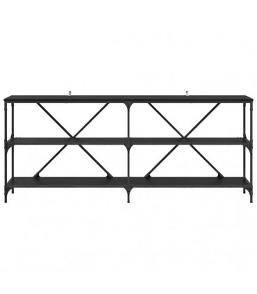 vidaXL Console Table Black Oak 180 x 30 x 75 cm Engineered Wood