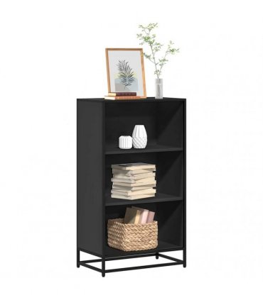 vidaXL Book Cabinet Black 60x35x107.5 cm Engineered Wood