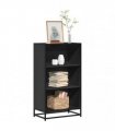 vidaXL Book Cabinet Black 60x35x107.5 cm Engineered Wood