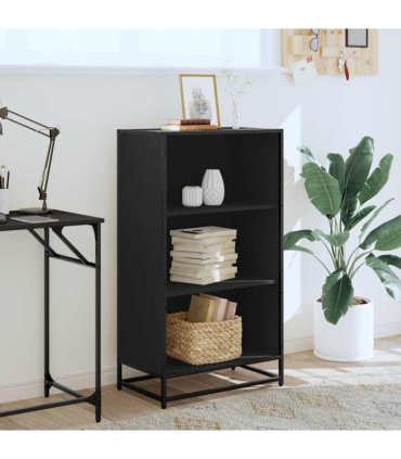 vidaXL Book Cabinet Black 60x35x107.5 cm Engineered Wood