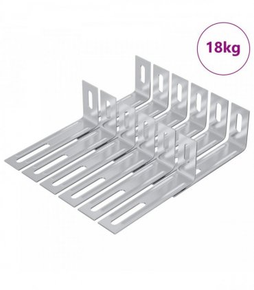 vidaXL Anti Tip Bracket Plain 1268 pcs Silver Iron