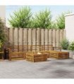 vidaXL Outdoor Sofa Set 6 pcs Natural Solid Acacia Wood