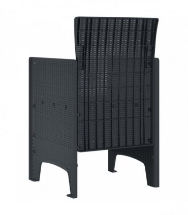 vidaXL Garden Chair 4 pcs Anthracite 53 x 49 x 85 cm Polypropylene
