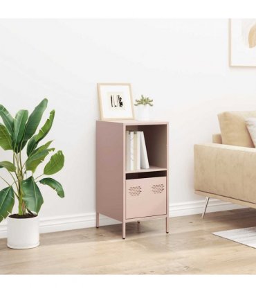 vidaXL Sideboard Pink 35x39x73.5 cm Cold-rolled Steel