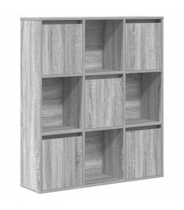 vidaXL Bookcase Grey Sonoma 89x24x101.5 cm Engineered Wood