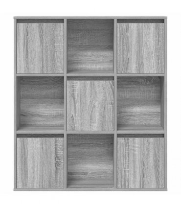 vidaXL Bookcase Grey Sonoma 89x24x101.5 cm Engineered Wood