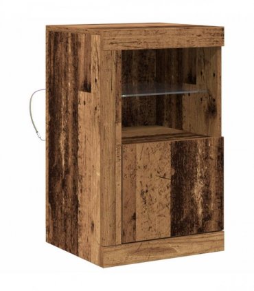 vidaXL LED Sideboard Old Wood 41 x 37 x 67 cm Engineered Wood