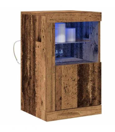 vidaXL LED Sideboard Old Wood 41 x 37 x 67 cm Engineered Wood