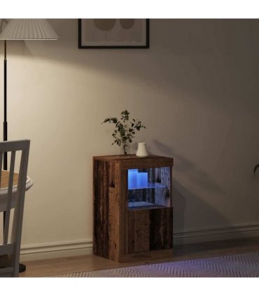 vidaXL LED Sideboard Old Wood 41 x 37 x 67 cm Engineered Wood