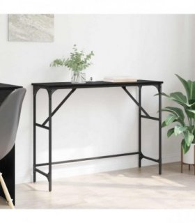 vidaXL Console Table Black Oak 100 x 32 x 75 cm Engineered Wood