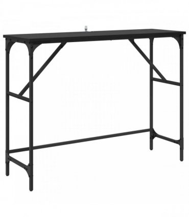 vidaXL Console Table Black Oak 100 x 32 x 75 cm Engineered Wood