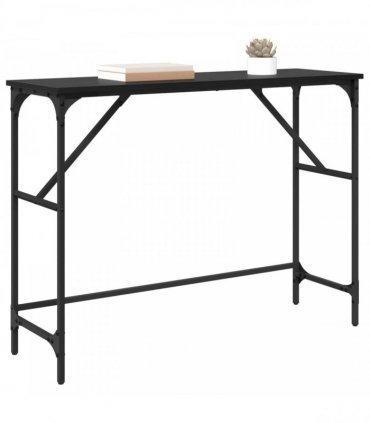 vidaXL Console Table Black Oak 100 x 32 x 75 cm Engineered Wood