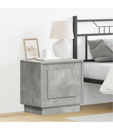 vidaXL Bedside Cabinet 2 pcs Concrete Grey 44 x 34.5 x 45 cm