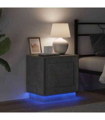 vidaXL Bedside Cabinet 2 pcs Concrete Grey 44 x 34.5 x 45 cm