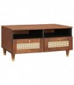 vidaXL Coffee Table with Drawer 80 x 54 x 40 cm Solid Mango Wood