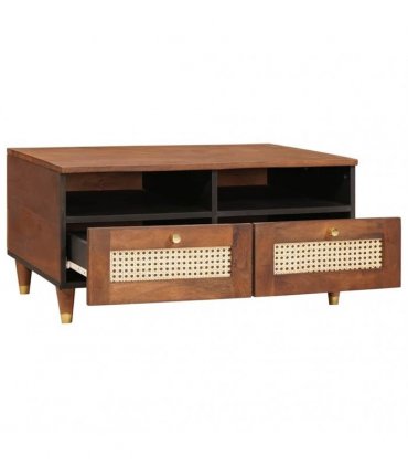 vidaXL Coffee Table with Drawer 80 x 54 x 40 cm Solid Mango Wood