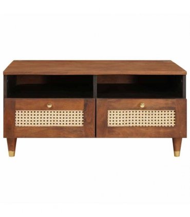 vidaXL Coffee Table with Drawer 80 x 54 x 40 cm Solid Mango Wood