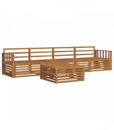 vidaXL Outdoor Sofa Set 5 pcs Natural Solid Acacia Wood