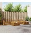 vidaXL Outdoor Sofa Set 6 pcs Natural Solid Acacia Wood