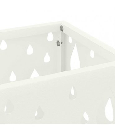 vidaXL Rain Umbrella Stand White 15.5 x 15.5 x 49 cm Steel
