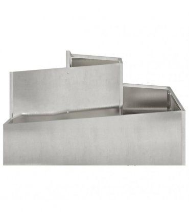 vidaXL Garden Planter Silver 80 x 80 x 50 cm Stainless Steel