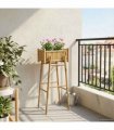 vidaXL Garden Planter with Holder Natural 50 x 38 x 114 cm Bamboo
