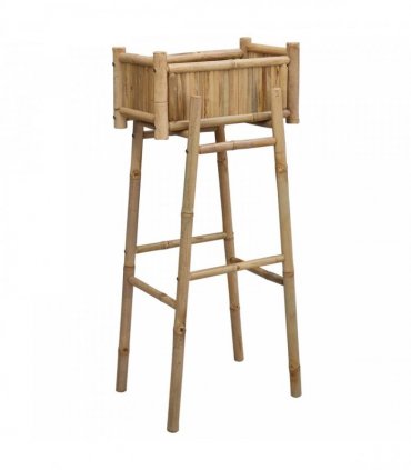 vidaXL Garden Planter with Holder Natural 50 x 38 x 114 cm Bamboo