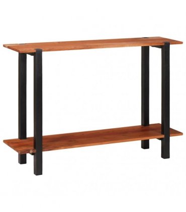 vidaXL Console Table with Shelf Brown and Black 110 x 30 x 75 cm