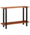 vidaXL Console Table with Shelf Brown and Black 110 x 30 x 75 cm