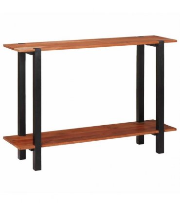 vidaXL Console Table with Shelf Brown and Black 110 x 30 x 75 cm