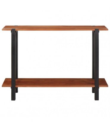 vidaXL Console Table with Shelf Brown and Black 110 x 30 x 75 cm