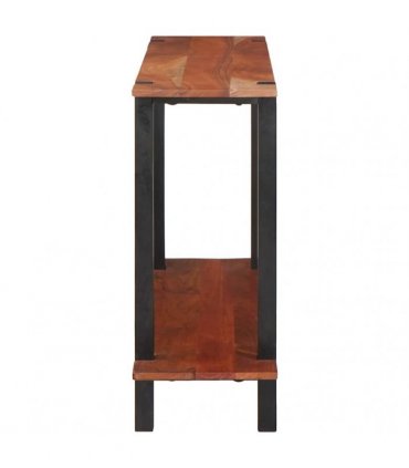vidaXL Console Table with Shelf Brown and Black 110 x 30 x 75 cm