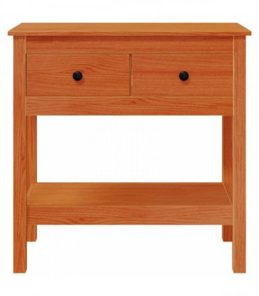 vidaXL Console Table Wax Brown 75 x 35 x 75 cm Soild Pine Wood