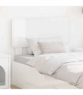 vidaXL Headboard Gloss White Engineered wood