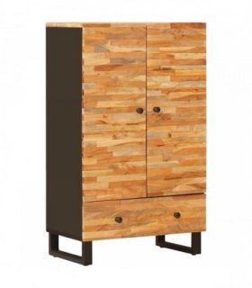 vidaXL Storage Highboard Brown 60 x 33 x 100 cm Solid Mango Wood
