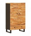 vidaXL Storage Highboard Brown 60 x 33 x 100 cm Solid Mango Wood