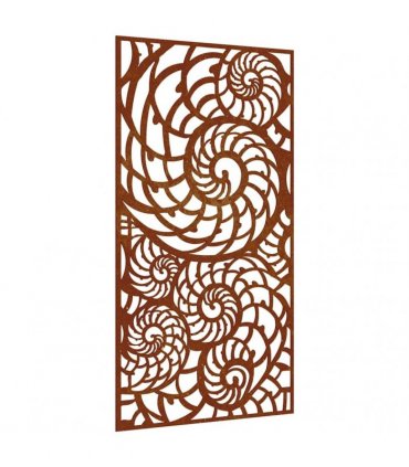 vidaXL Garden Wall Decoration 105x55 cm Corten Steel Shell Design