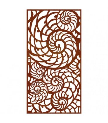 vidaXL Garden Wall Decoration 105x55 cm Corten Steel Shell Design