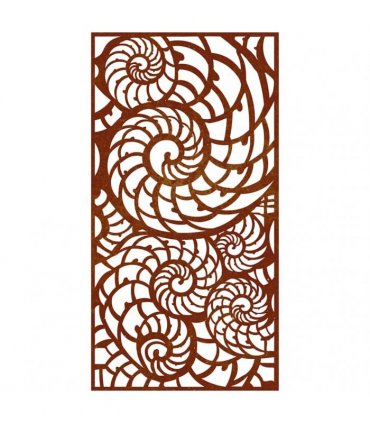 vidaXL Garden Wall Decoration 105x55 cm Corten Steel Shell Design