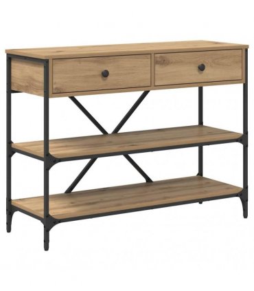 vidaXL Console Table with Drawer Brown 100 x 34.5 x 75 cm Wood