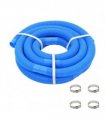 vidaXL Pool Hose with Clamps Blue 38 mm 6 m